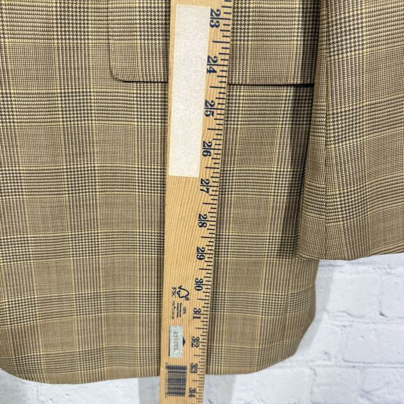 Vintage Brooks Brothers Houndstooth Blazer Mens Size 42L Plaid Wool Sports Coat - Picture 14 of 14